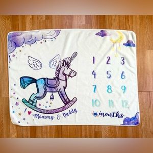 Baby milestone photography background blanket